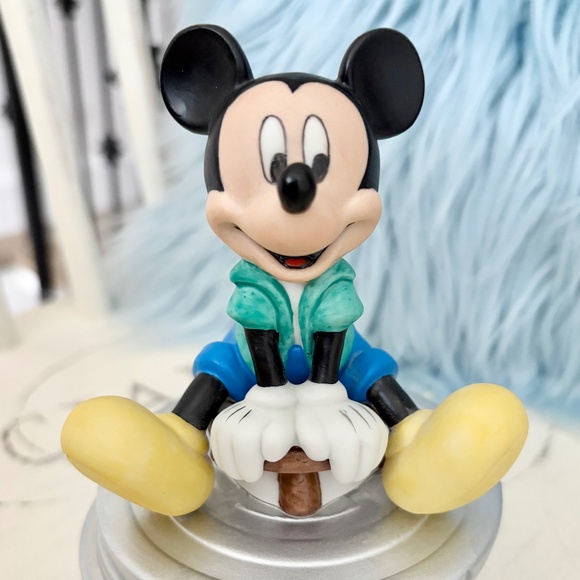 Disney, Mickey Mouse, Wind Up, Music Box, Vintage, 1995, Ceramic Disney Figure - Picture 8 of 13